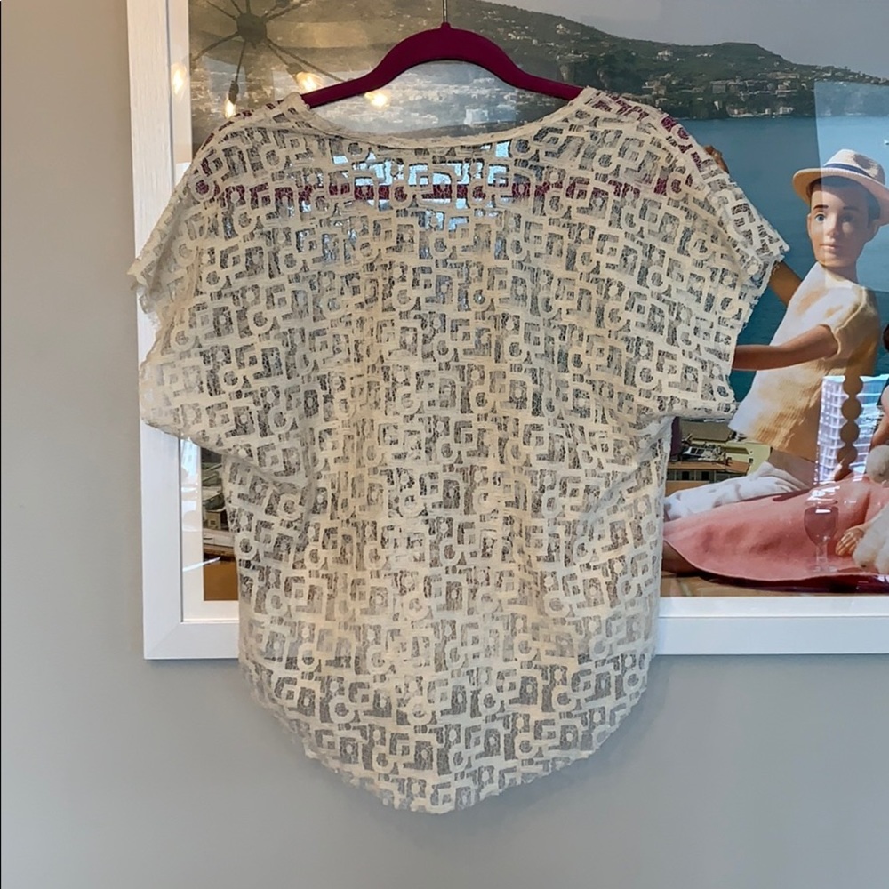 Patterson J. Kincaid cream crochet top - Picture 6 of 11